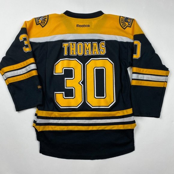 Tim Thomas Boston Bruins Reebok Hockey Jersey Boys Youth Small/Medium - Picture 1 of 15